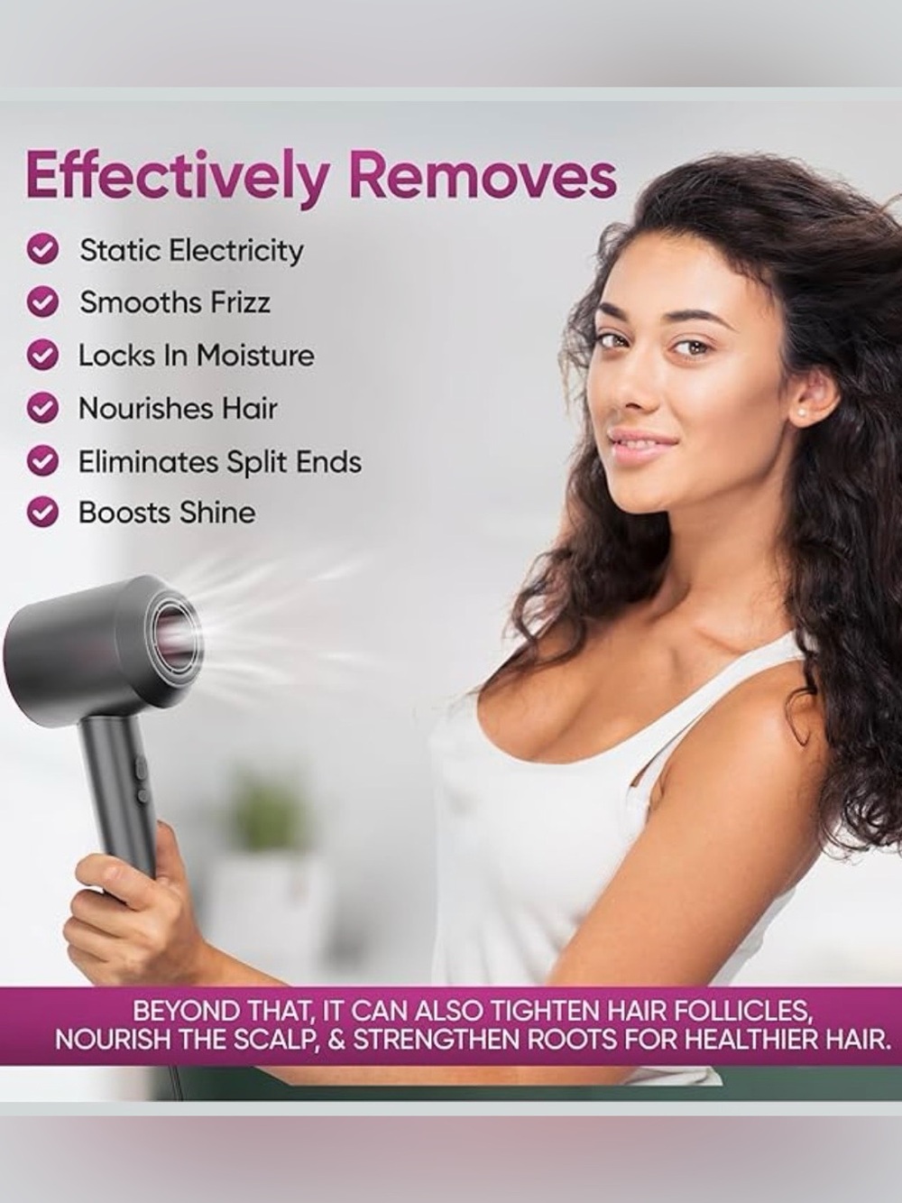 NWOT Hair Dryer – Fast Drying, Salon Results, Minimal Heat Damage - Picture 6 of 9